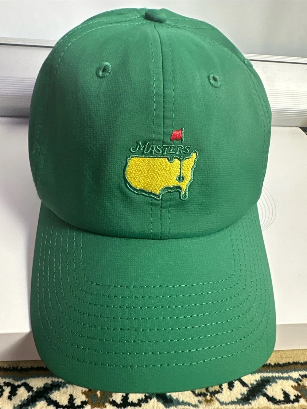 Masters Green Baseball Cap with Yellow & Red Embroidered Logo
